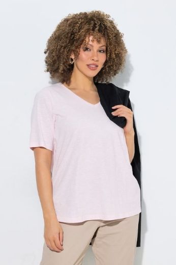 Plus size veliki brojevi Majica kratkih rukava V ovratnika za punije