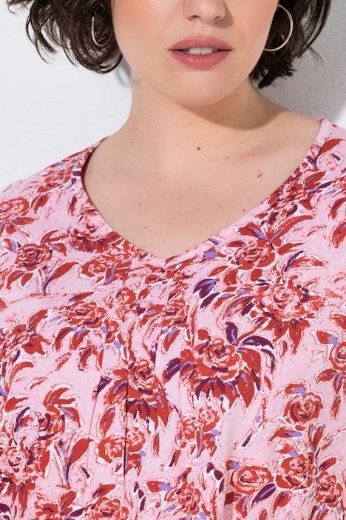 Plus size veliki brojevi Majica kratkih rukava V ovratnika za punije