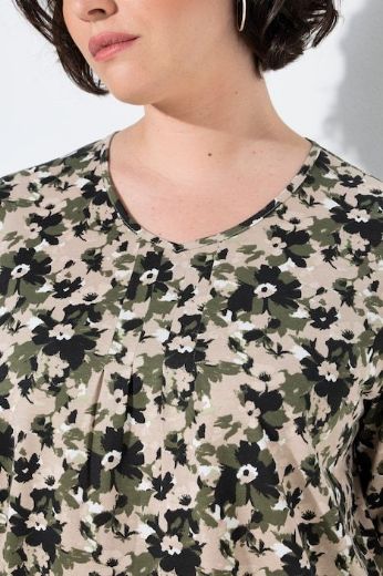 Plus size veliki brojevi Majica 3/4 rukava A kroja za punije