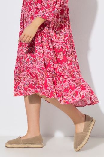 Plus size veliki brojevi Haljina midi 3/4 rukava za punije