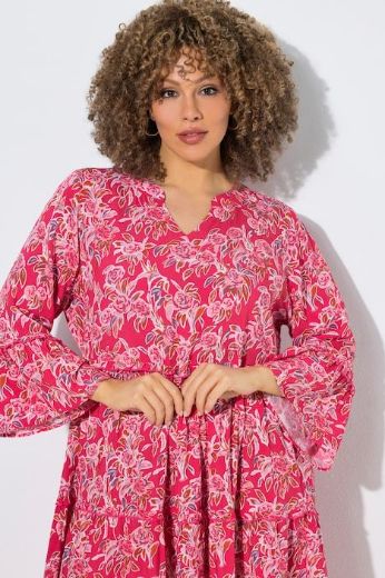 Plus size veliki brojevi Haljina midi 3/4 rukava za punije