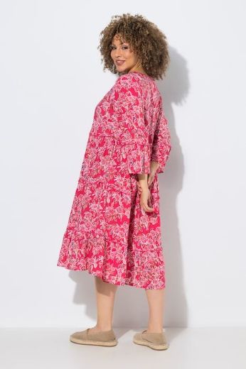 Plus size veliki brojevi Haljina midi 3/4 rukava za punije