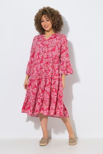 Plus size veliki brojevi Haljina midi 3/4 rukava za punije