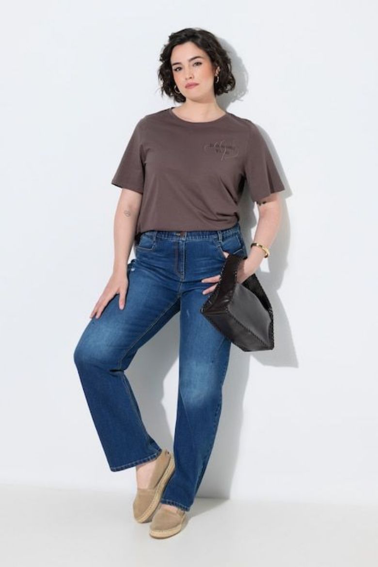 Plus size veliki brojevi Traperice ravnih nogavica za punije