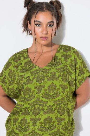 Plus size veliki brojevi Bluza kratkih rukava V ovratnika za punije