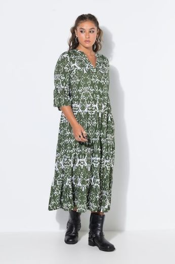 Plus size veliki brojevi Haljina maxi 3/4 rukava za punije