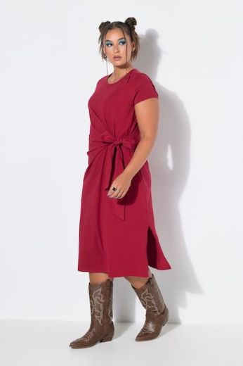 Plus size veliki brojevi Haljina midi kratkih rukava A kroja za punije