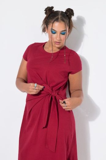 Plus size veliki brojevi Haljina midi kratkih rukava A kroja za punije