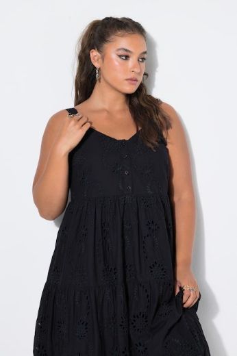 Plus size veliki brojevi Haljina midi bez rukava A kroja za punije