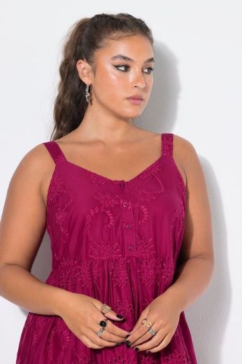 Plus size veliki brojevi Haljina midi bez rukava A kroja za punije