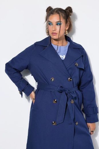 Plus size veliki brojevi Kaput sa reverom za punije