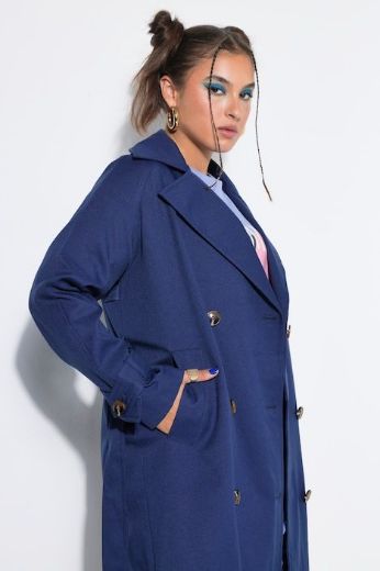 Plus size veliki brojevi Kaput sa reverom za punije