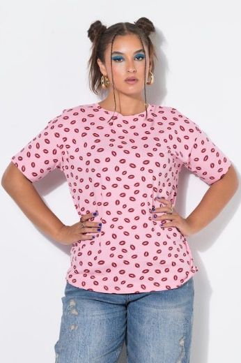Plus size veliki brojevi Majica kratkih rukava šireg kroja za punije