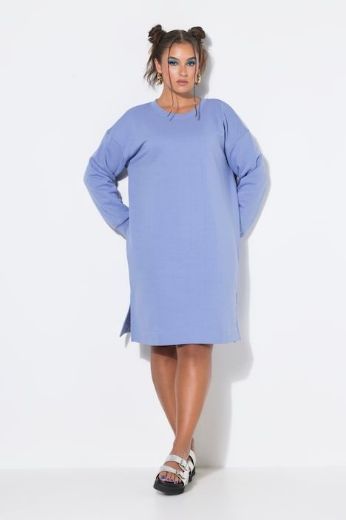 Plus size veliki brojevi Haljina dugih rukava šireg kroja za punije