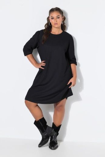 Plus size veliki brojevi Haljina 3/4 rukava A kroja za punije