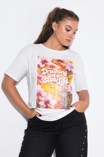 Plus size veliki brojevi Majica kratkih rukava šireg kroja za punije