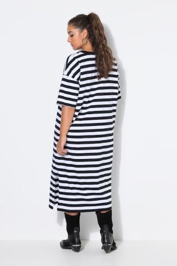 Plus size veliki brojevi Haljina midi kratkih rukava A kroja za punije