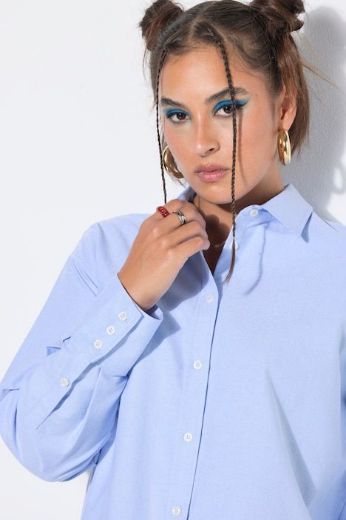 Plus size veliki brojevi Košulja dugih rukava šireg kroja za punije