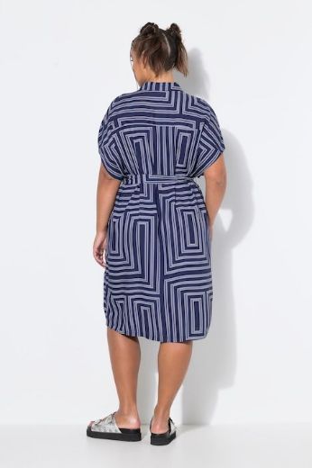 Plus size veliki brojevi Haljina midi kratkih rukava A kroja za punije
