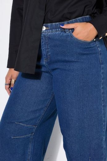 Plus size veliki brojevi Hlače traper široke elastičnog struka za punije