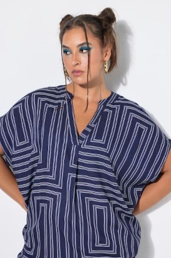 Plus size veliki brojevi Bluza šireg kroja kratkih rukava za punije