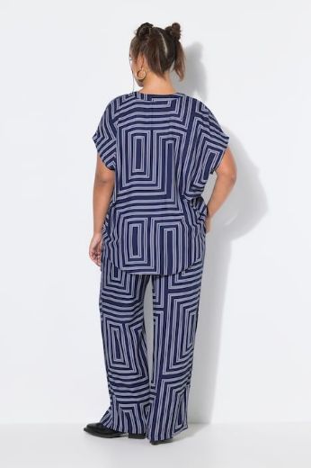 Plus size veliki brojevi Bluza šireg kroja kratkih rukava za punije