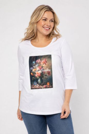 Plus size veliki brojevi Majica 3/4 rukava V ovratnika za punije