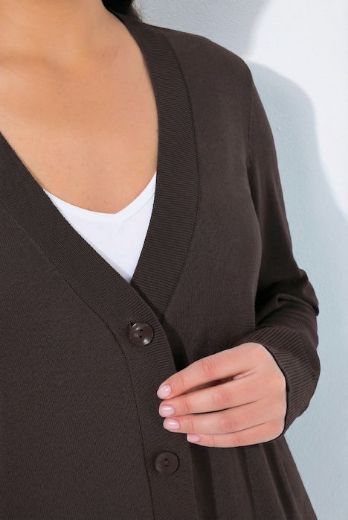 Plus size veliki brojevi Kardigan klasični V ovratnik za punije
