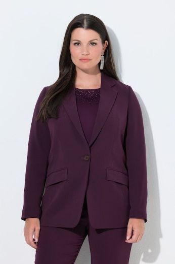 Plus size veliki brojevi Sako s kosim džepovima za punije