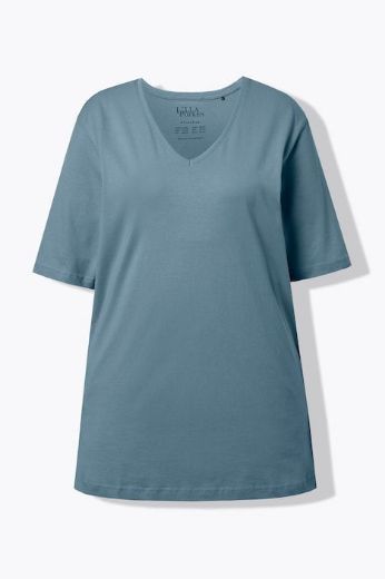 Plus size veliki brojevi Majica V izrez Basic za punije