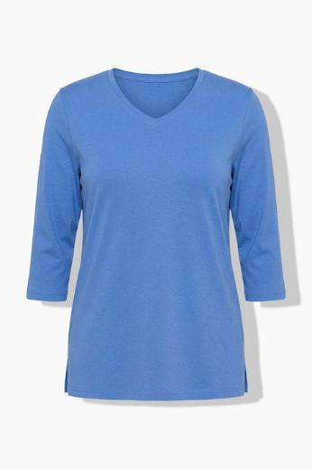 Plus size veliki brojevi Majica V ovratnika 3/4 rukava za punije