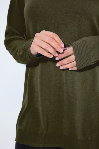 Plus size veliki brojevi Pulover s V ovratnikom za punije