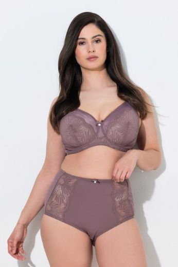 Plus size veliki brojevi Gaćice maxi s dekorativnom čipkom za punije
