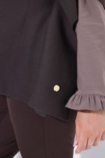 Plus size veliki brojevi Pončo povišenog ovratnika za punije