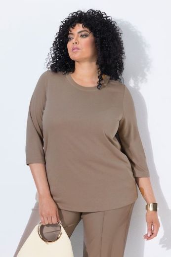 Plus size veliki brojevi Majica 3/4 rukava V ovratnika za punije