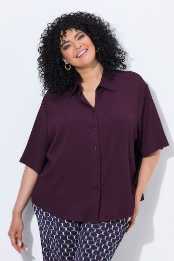 Plus size veliki brojevi Bluza polu rukava na kopčanje za punije