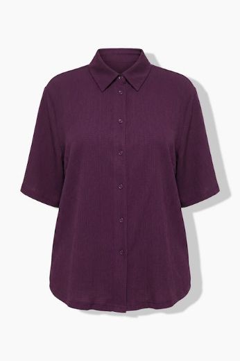 Plus size veliki brojevi Bluza polu rukava na kopčanje za punije