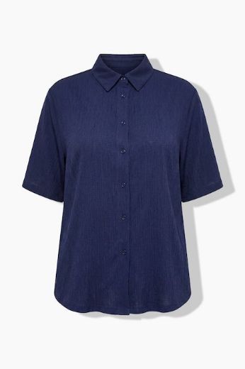 Plus size veliki brojevi Bluza polu rukava na kopčanje za punije