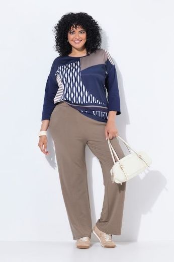 Plus size veliki brojevi Hlače elastičnog struka širokih nogavica za punije