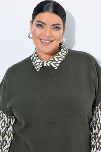 Plus size veliki brojevi Pulover kratkih rukava šireg kroja za punije