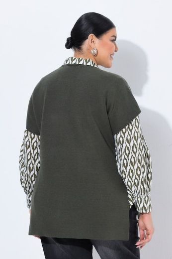 Plus size veliki brojevi Pulover kratkih rukava šireg kroja za punije