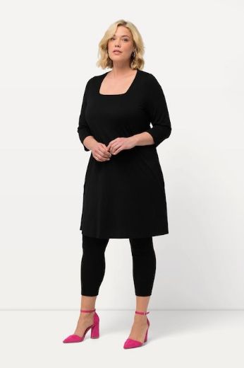 Plus size veliki brojevi Majica 3/4 rukava dužeg A kroja za punije