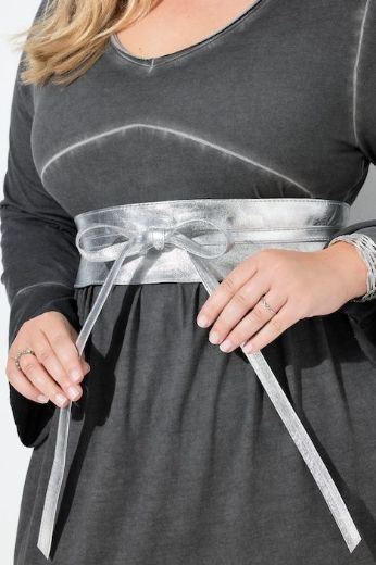 Plus size veliki brojevi Pojas za vezanje metalik izgled za punije