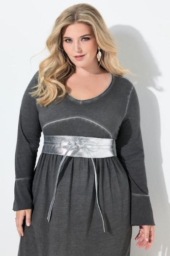 Plus size veliki brojevi Pojas za vezanje metalik izgled za punije