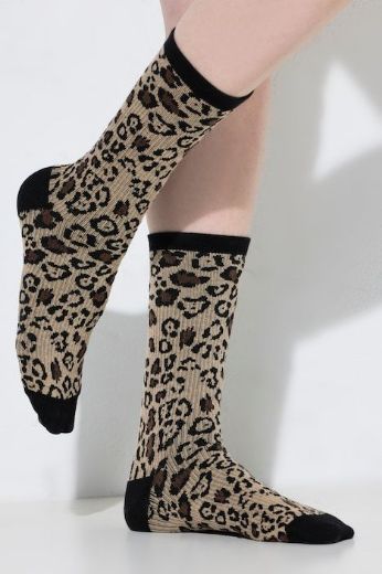 Plus size veliki brojevi Čarape kompresijske leopard uzorka za punije