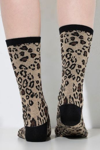 Plus size veliki brojevi Čarape kompresijske leopard uzorka za punije