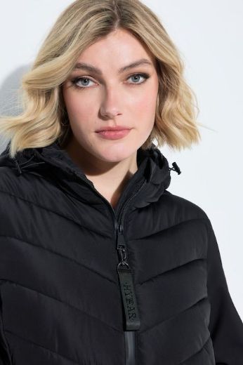 Plus size veliki brojevi Jakna prošivena s kapuljačom i softshell rukavima za punije