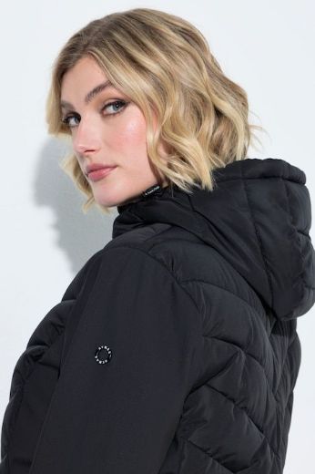 Plus size veliki brojevi Jakna prošivena s kapuljačom i softshell rukavima za punije
