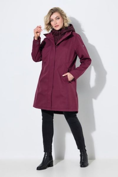Veliki brojevi Jakna softshell vodoodbojna s kapuljačom moda za punije