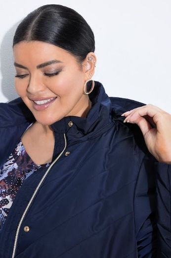 Plus size veliki brojevi Jakna dužeg kroja  s odvojivom kapuljačom za punije